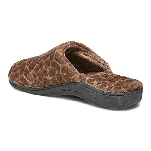 10011247102 VIONIC WOMEN'S GEMMA NATURAL LEOPARD HOUSE SLIPPER SIZE 8 - Like New