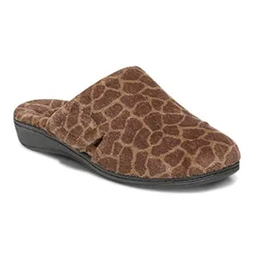 10011247102 VIONIC WOMEN'S GEMMA NATURAL LEOPARD HOUSE SLIPPER SIZE 8 - Like New