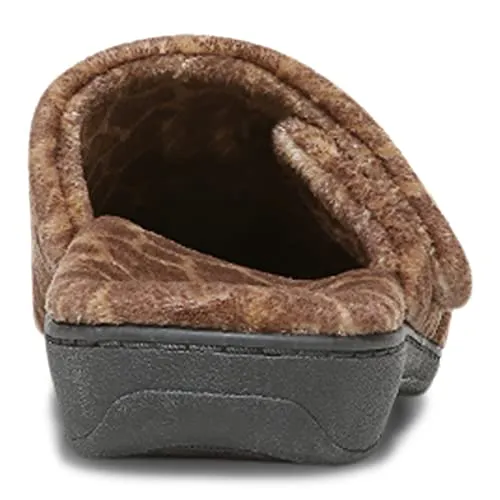 10011247102 VIONIC WOMEN'S GEMMA NATURAL LEOPARD HOUSE SLIPPER SIZE 8 - Like New