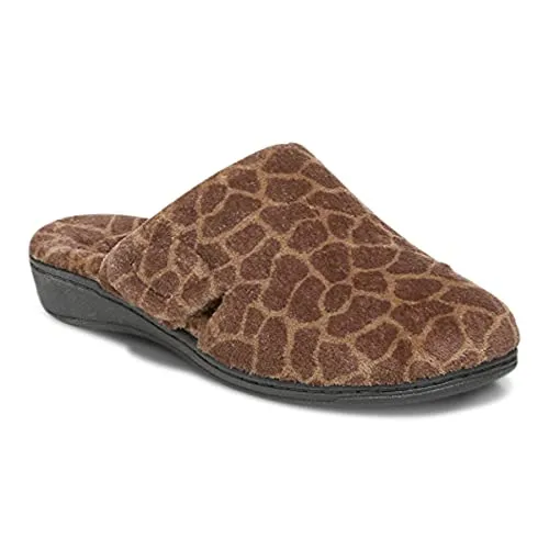 10011247102 VIONIC WOMEN'S GEMMA NATURAL LEOPARD HOUSE SLIPPER SIZE 8 - Like New