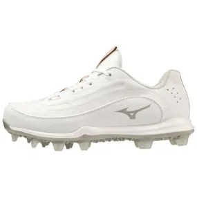 9-Spike Advanced Finch Elite 6 Low Women's TPU Molded Softball Cleat- White
