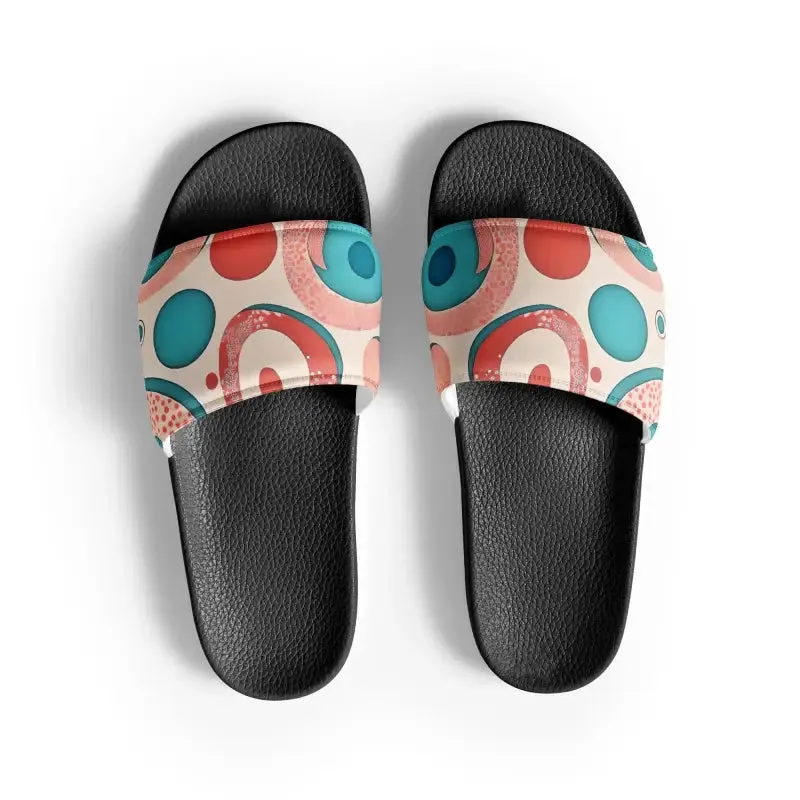 Abstract Colorful Circles Womens Slides