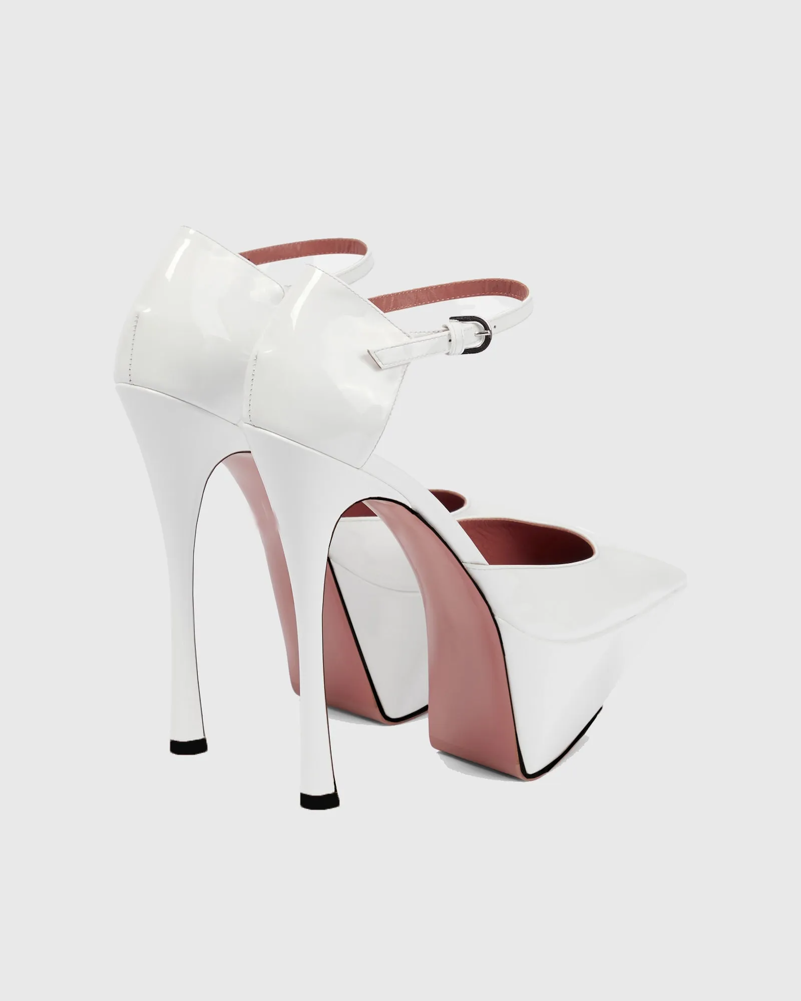 Agata Leather Strap Platform Heels
