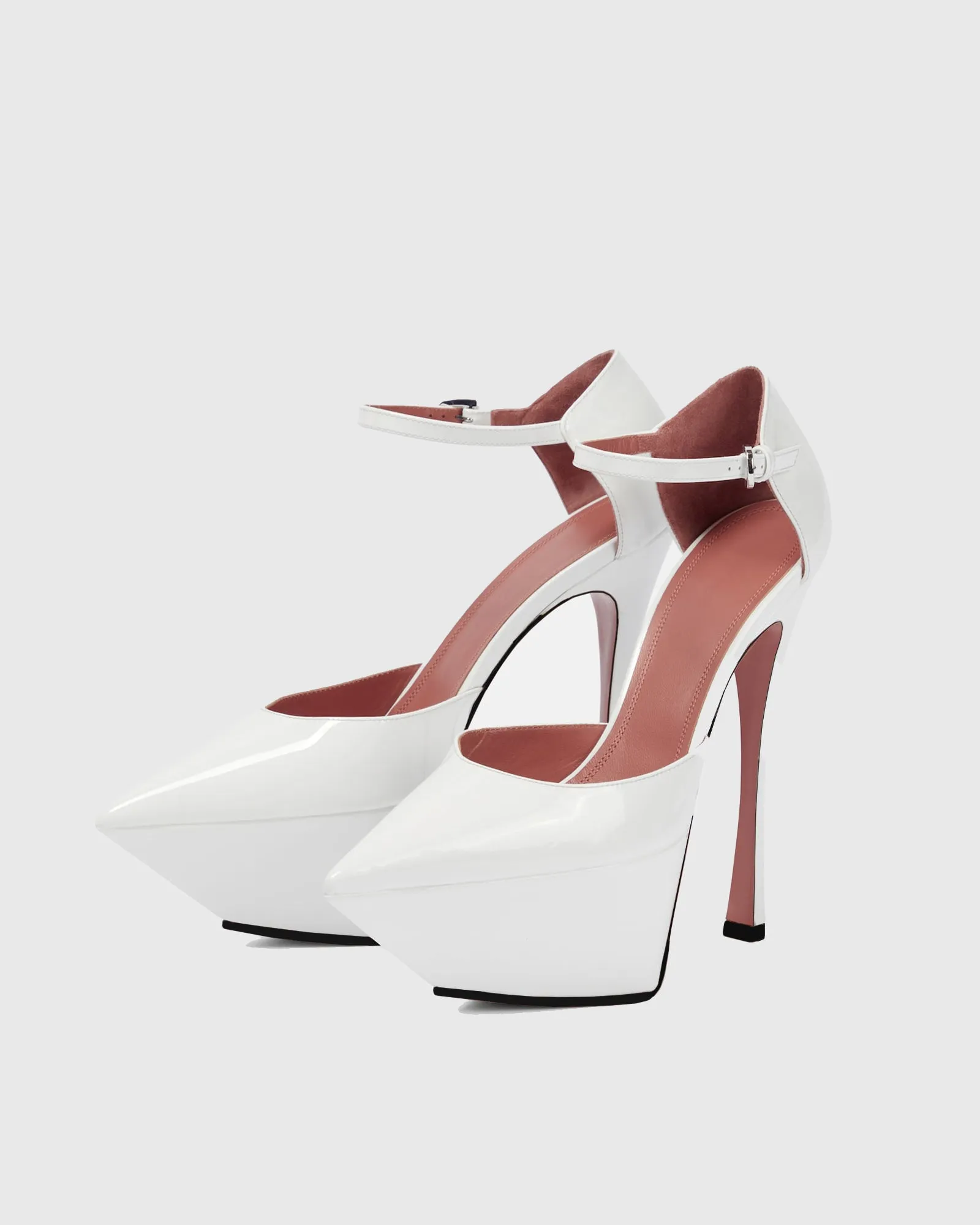 Agata Leather Strap Platform Heels