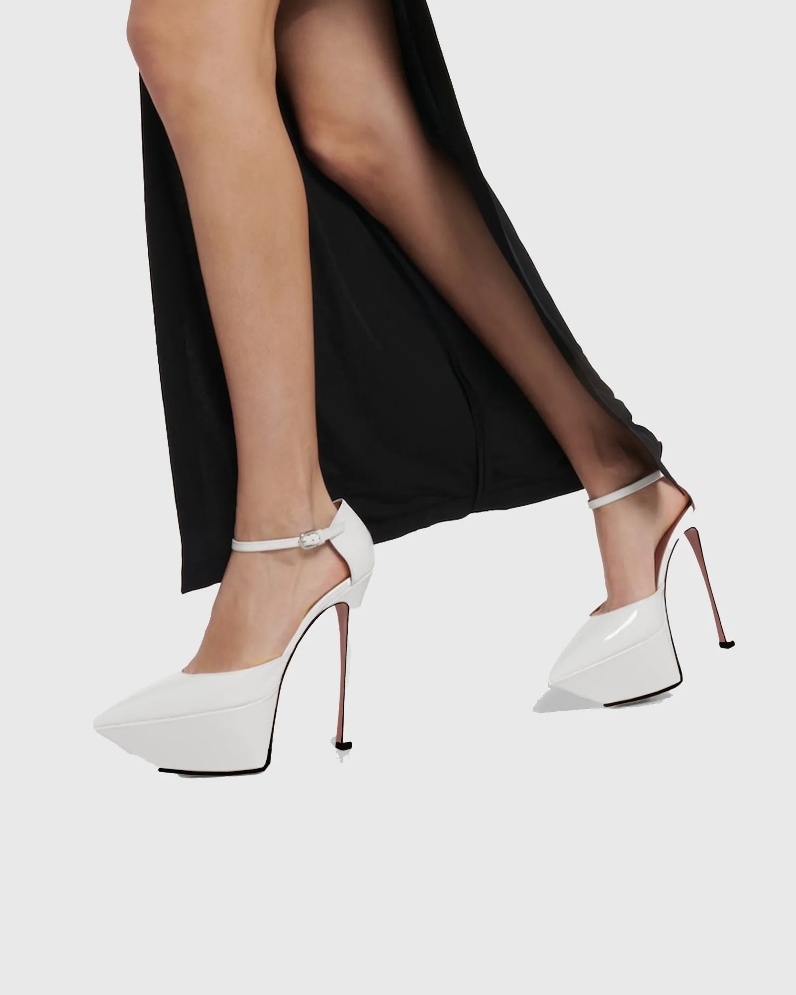 Agata Leather Strap Platform Heels