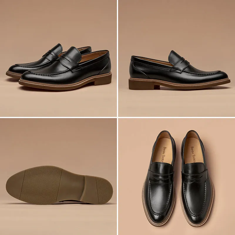 BeauToday Retro Penny Loafers for Men