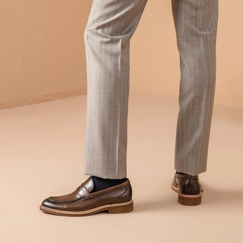 BeauToday Retro Penny Loafers for Men