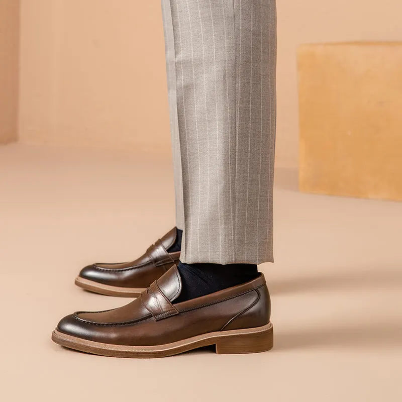BeauToday Retro Penny Loafers for Men