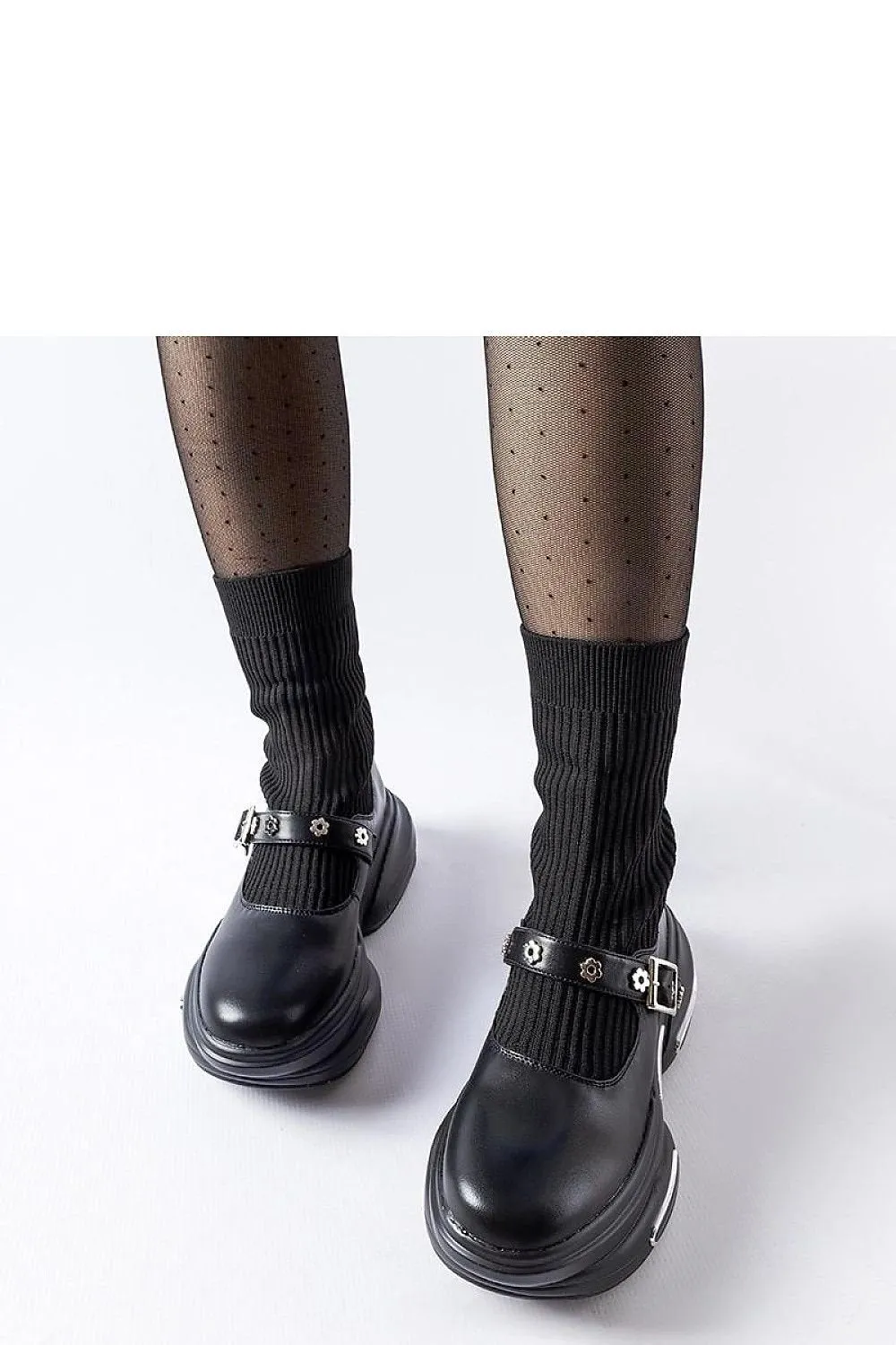 Beige boots with sock upper