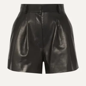 Biker Style Leather Shorts For Women