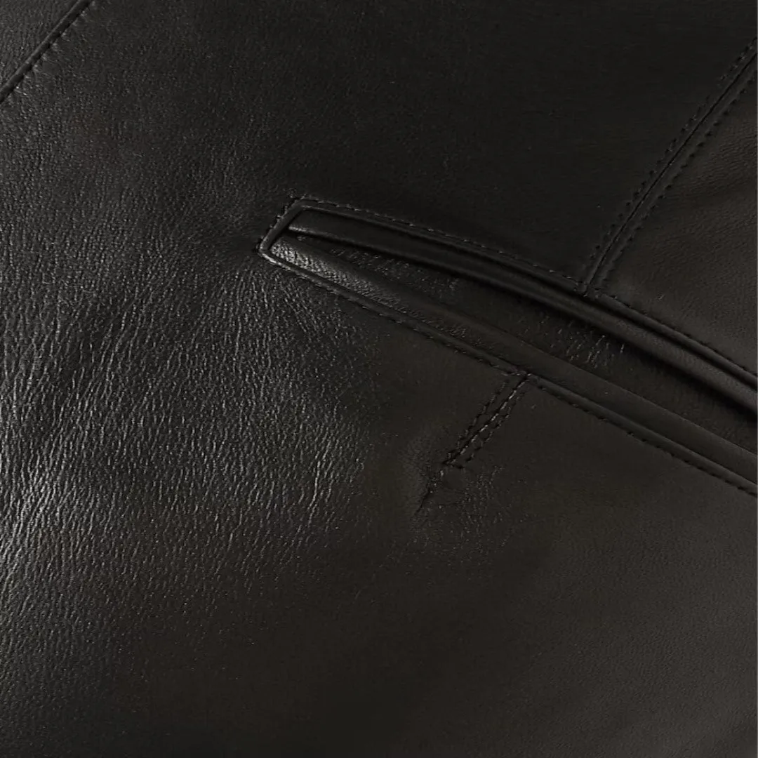 Biker Style Leather Shorts For Women