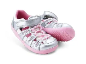 Bobux Step Up Summit Silver Metallic   Candy Sandals