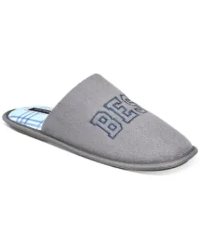 Club Room Mens Best Dad Embroidered Slippers Grey Small  to 7