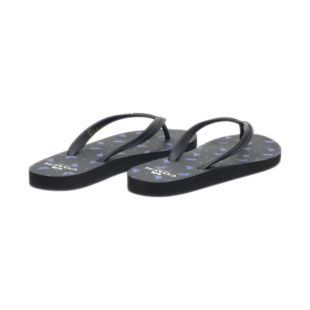 Coach Slippers Rubber Black Colour For Women