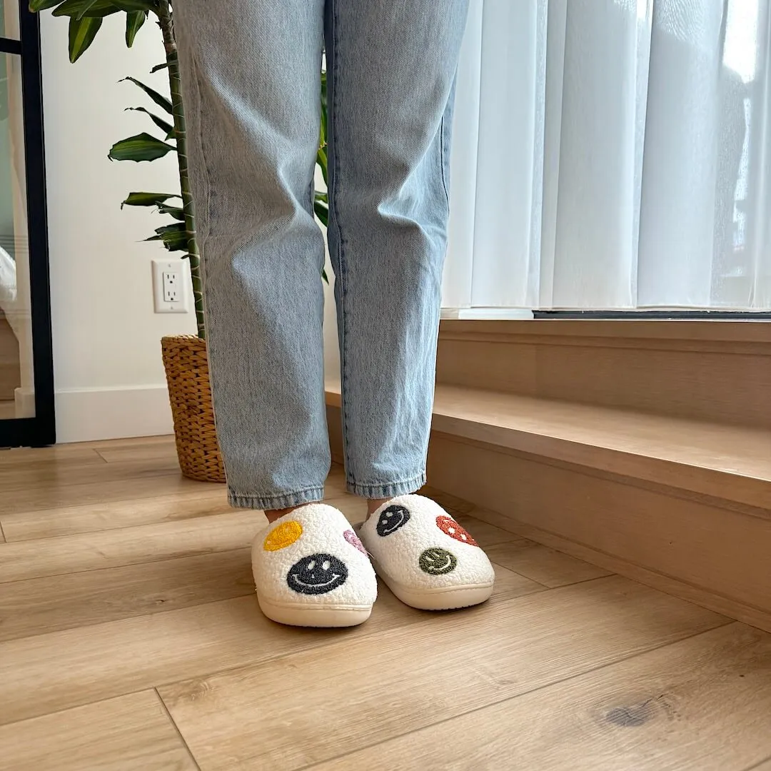 Colorful Happy Face Slides Slippers