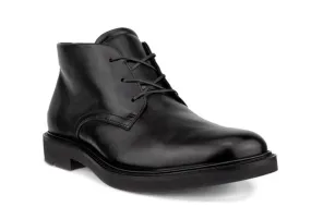 ECCO Metropole London Black Leather Mens Lace Up Boot