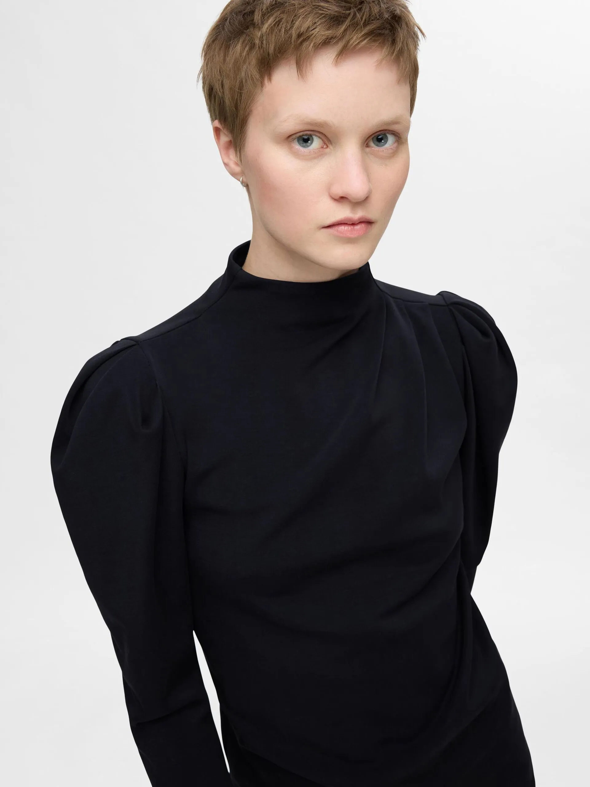 Fenja Ls T-Neck Top - Dark Sapphire
