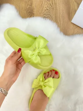 Gayle Satin Bow Sliders