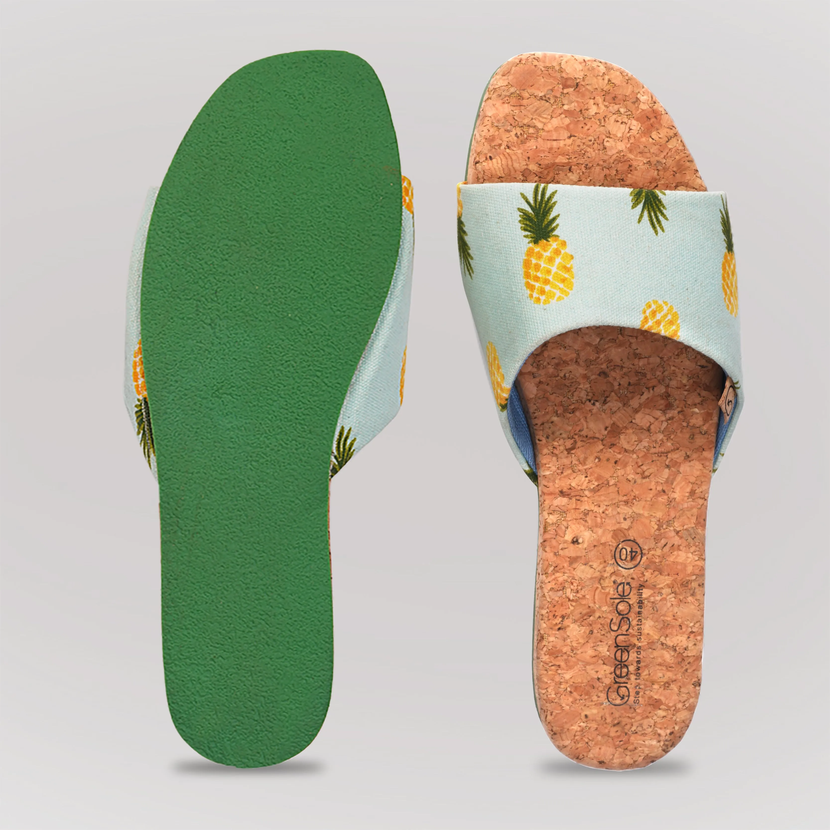 GREENSOLE SUNSHINE PINEAPPLE WOMENS SANDAL FLIP FLOP