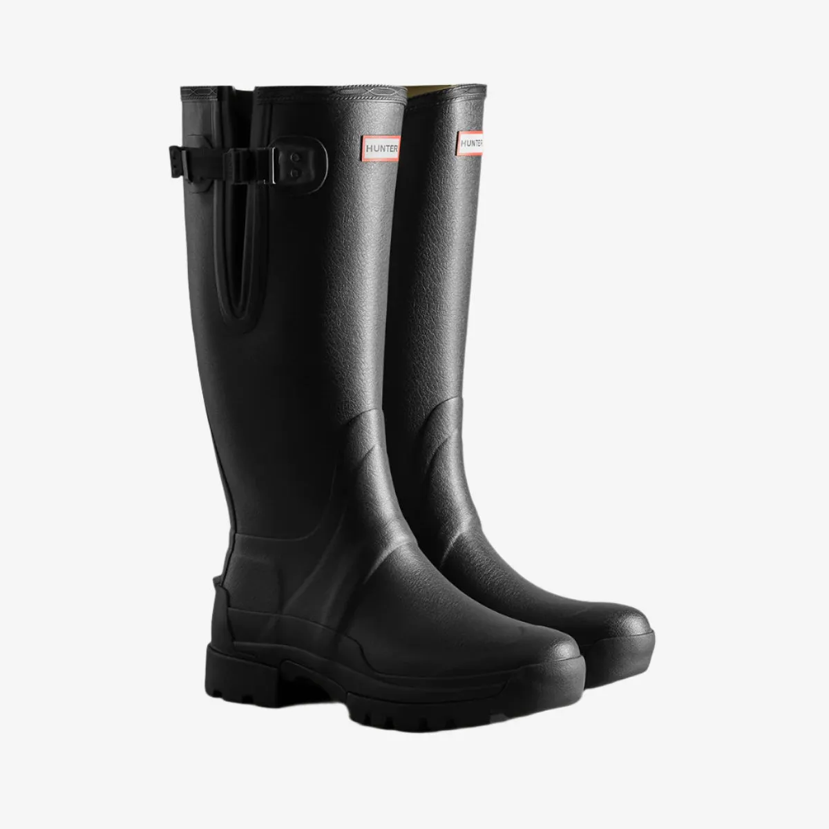 Hunter Men's Balmoral Adjustable 3mm Neoprene Wellington Boots in Black