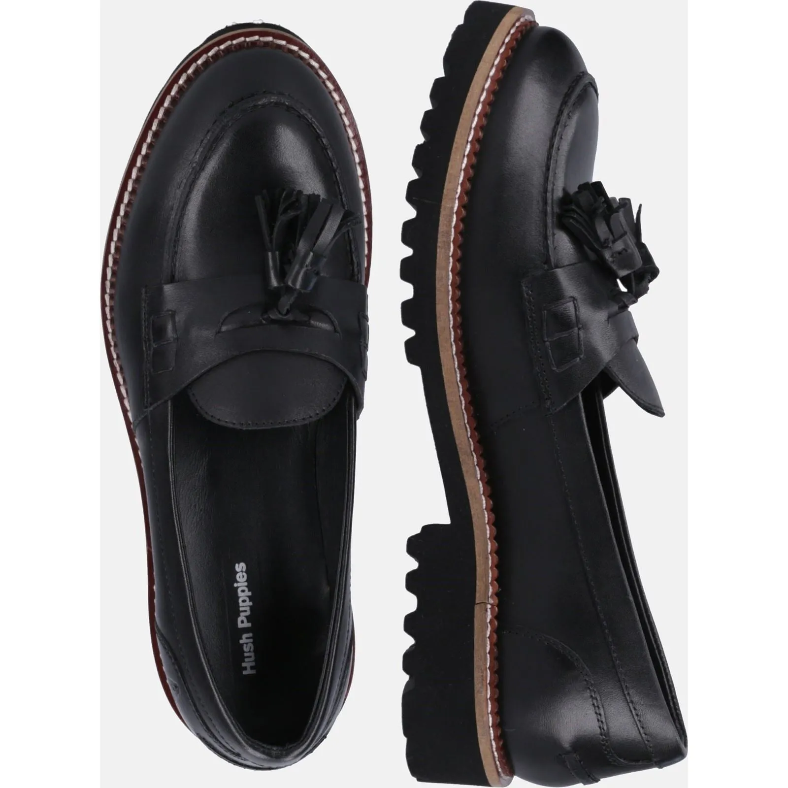 Hush Puppies Ginny Suede Women's Black Loafers