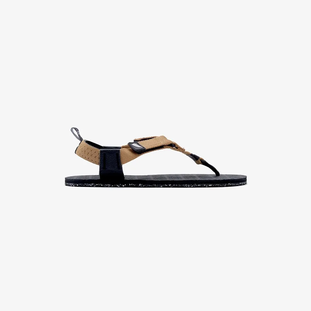 Jelajah Road Barefoot Flip Flops - Tincel Brown On Black