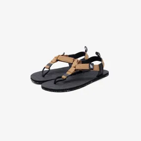 Jelajah Road Barefoot Flip Flops - Tincel Brown On Black