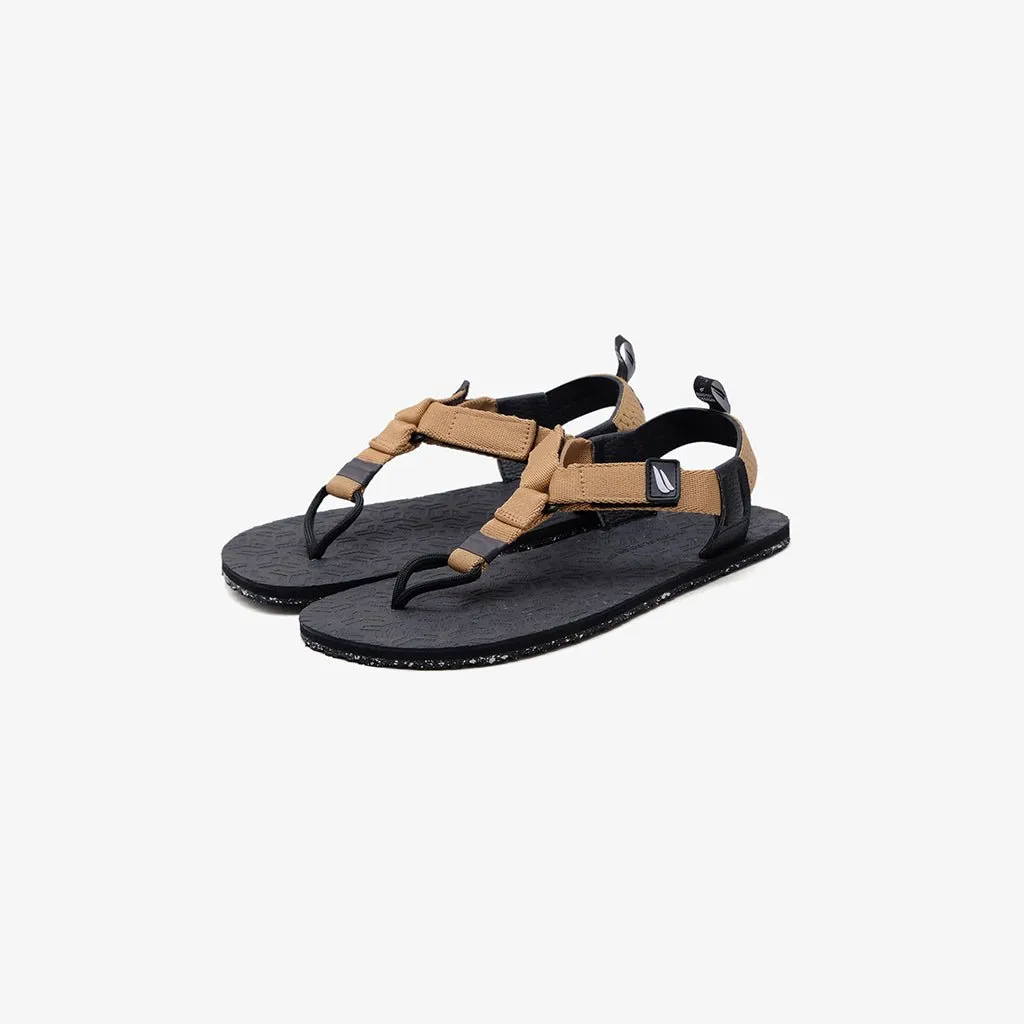 Jelajah Road Barefoot Flip Flops - Tincel Brown On Black