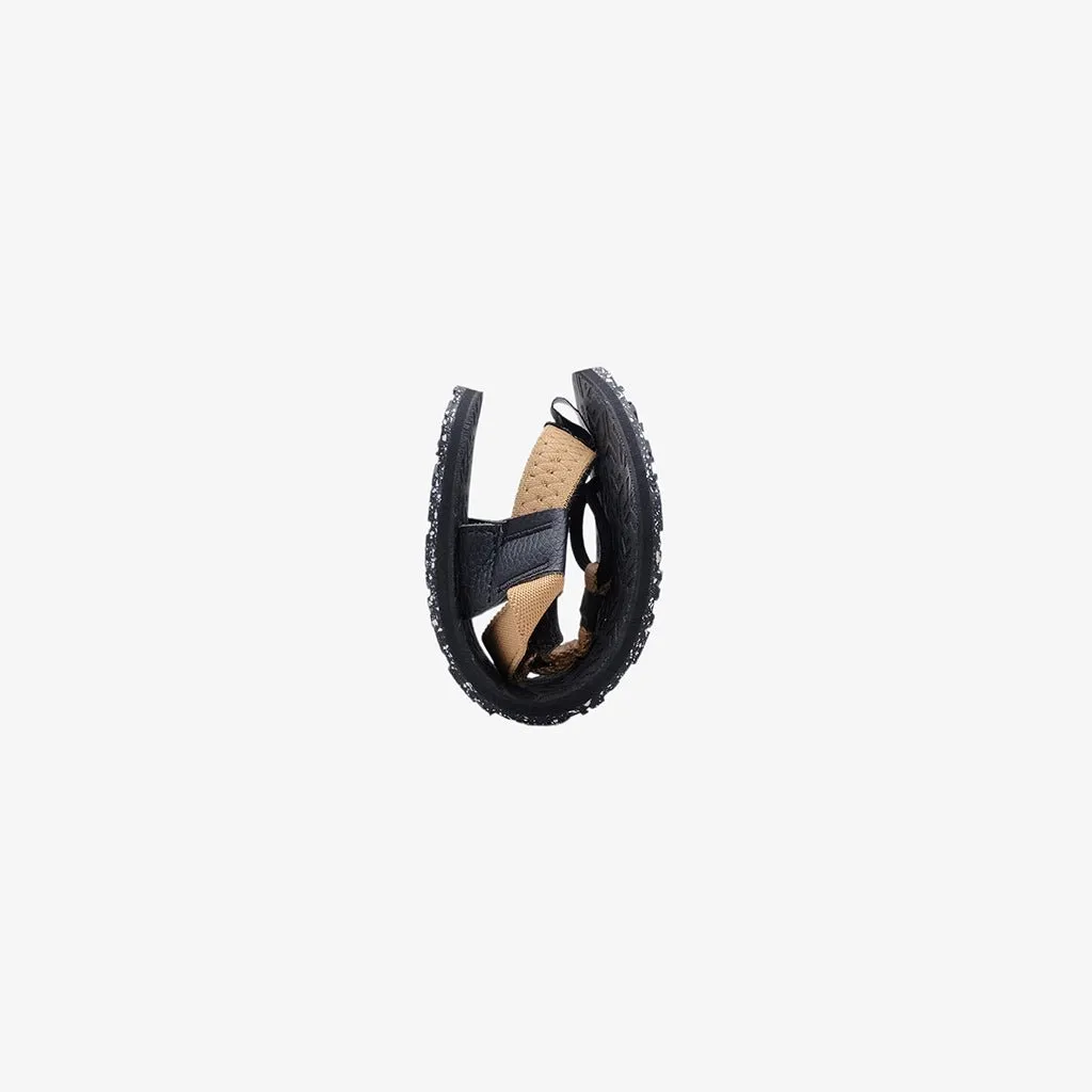 Jelajah Road Barefoot Flip Flops - Tincel Brown On Black