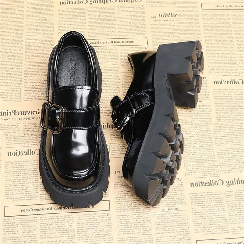 Joskaa Gothic Lolita Shoes Platforms Mary Jane Shoes Girls Japanese School Jk Uniform Accessories Lolita Shoes College Platform Shoes