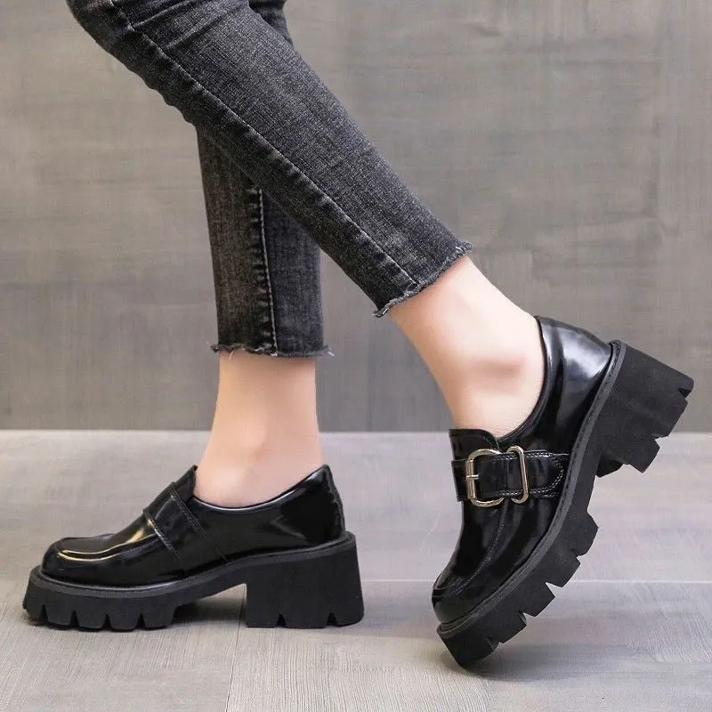 Joskaa Gothic Lolita Shoes Platforms Mary Jane Shoes Girls Japanese School Jk Uniform Accessories Lolita Shoes College Platform Shoes