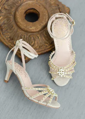 Maelyn Leather Heel in Gold