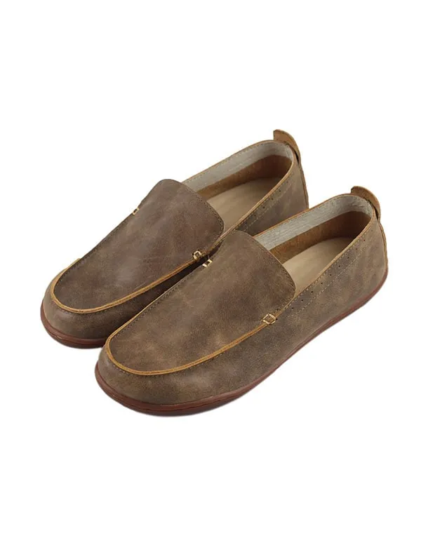 Men's Cowhide Handmade Retro Leather Loafers