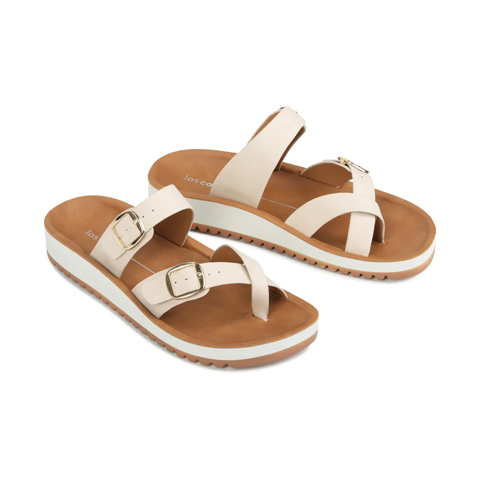 NINS STRAP SLIDE SANDALS