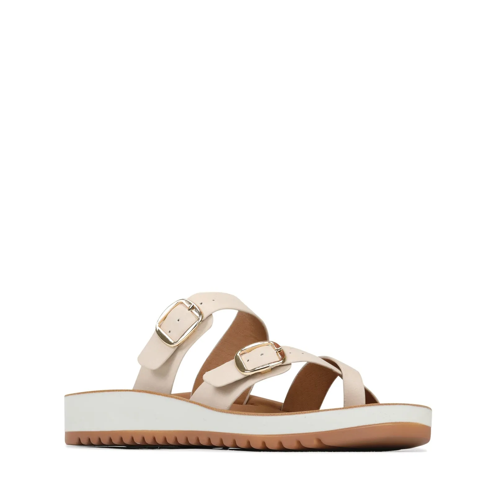 NINS STRAP SLIDE SANDALS