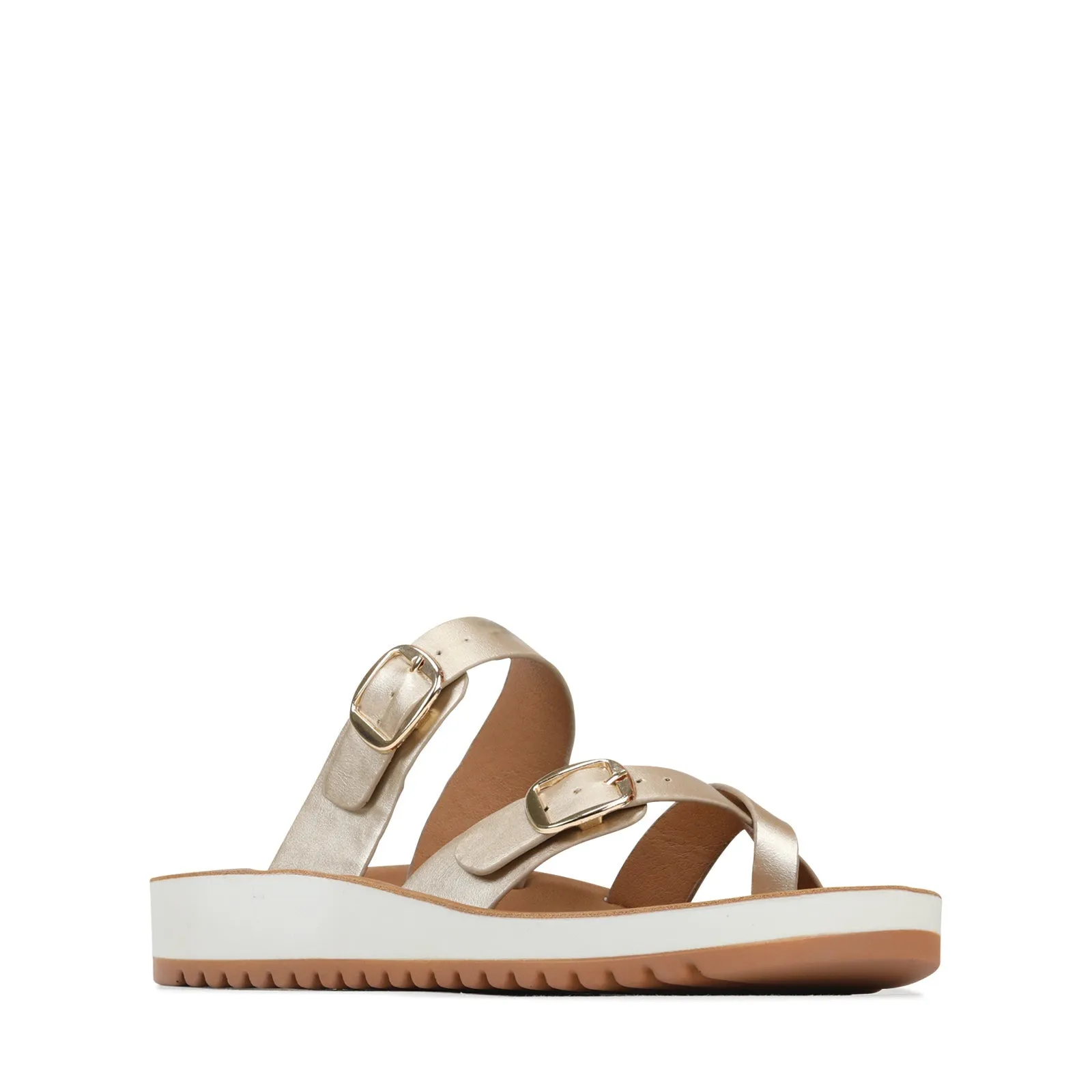 NINS STRAP SLIDE SANDALS
