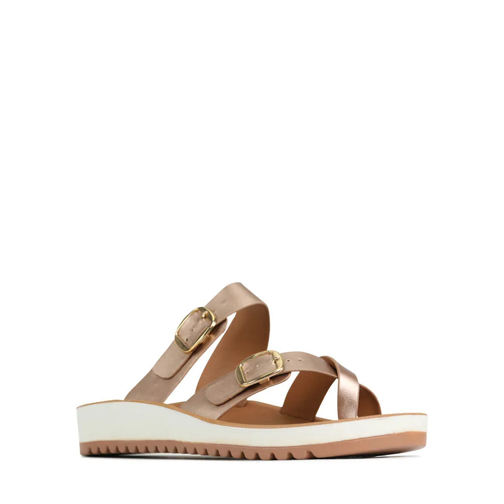 NINS STRAP SLIDE SANDALS