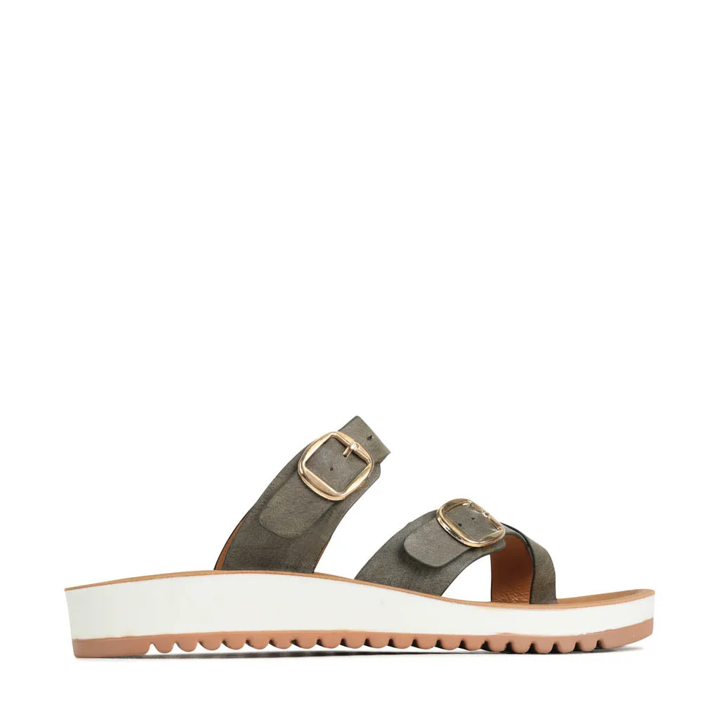 NINS STRAP SLIDE SANDALS
