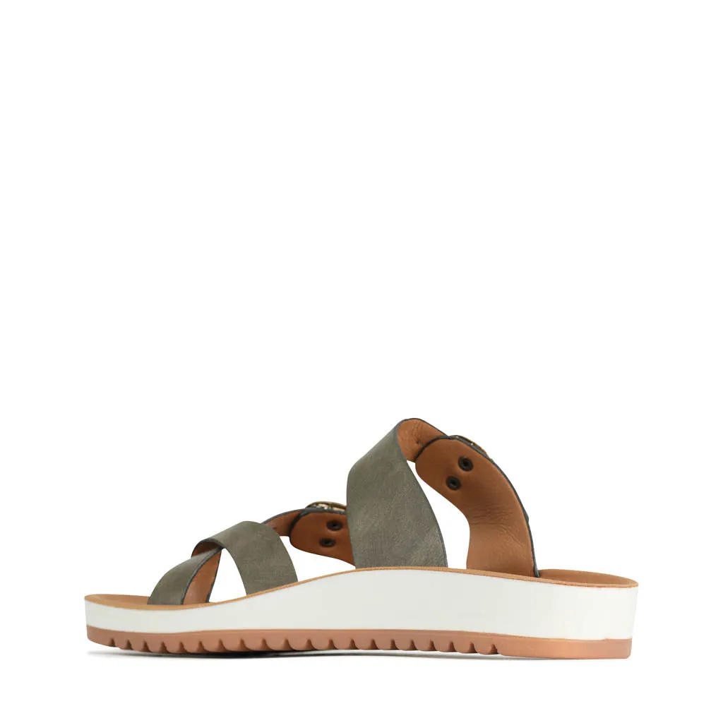 NINS STRAP SLIDE SANDALS