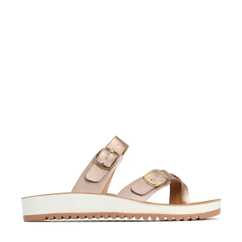 NINS STRAP SLIDE SANDALS