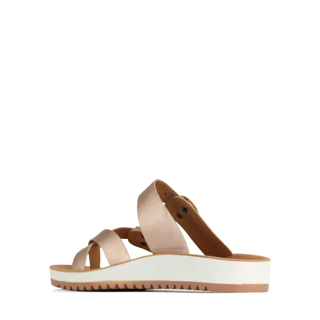 NINS STRAP SLIDE SANDALS