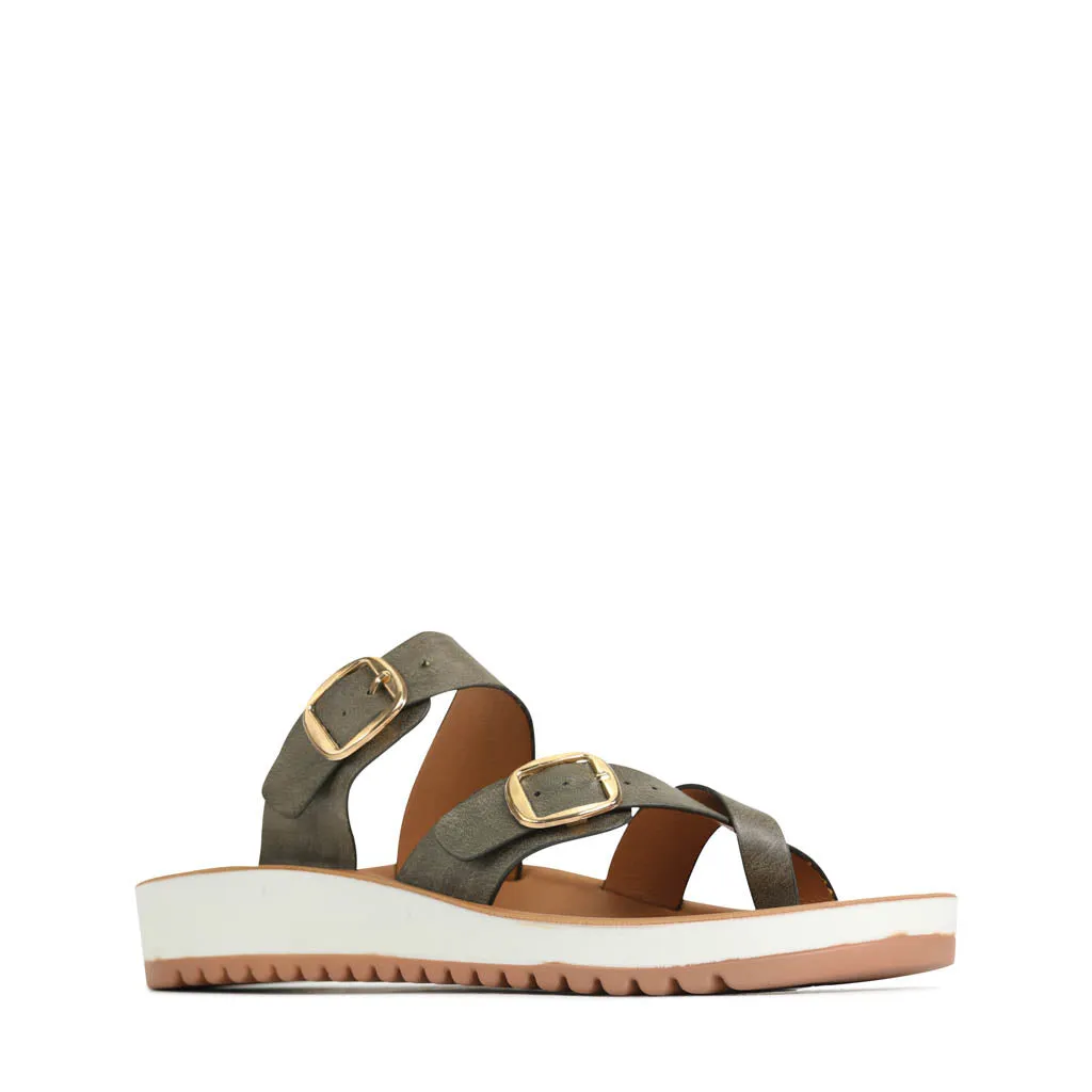 NINS STRAP SLIDE SANDALS