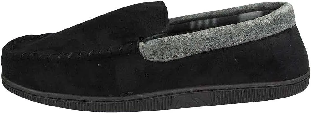 NORTY Mens M-2XL Black/Grey Slippers 15030