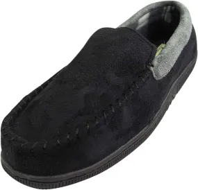 NORTY Mens M-2XL Black/Grey Slippers 15030