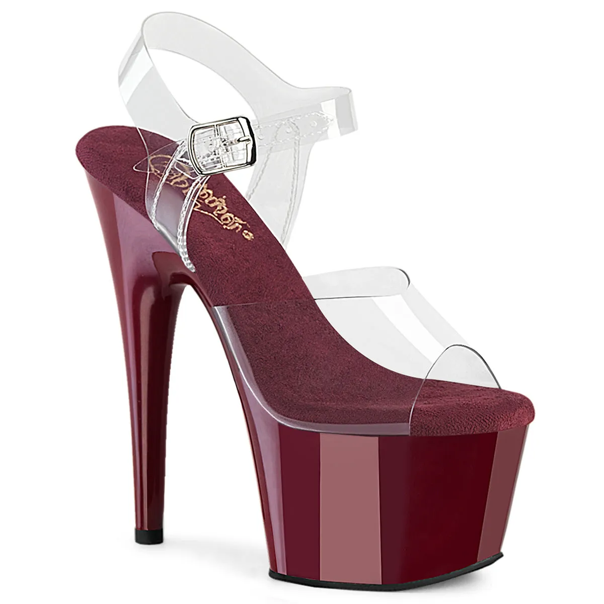 Pleaser Adore-708 Platform Ankle Strap Sandal In 10 Colors