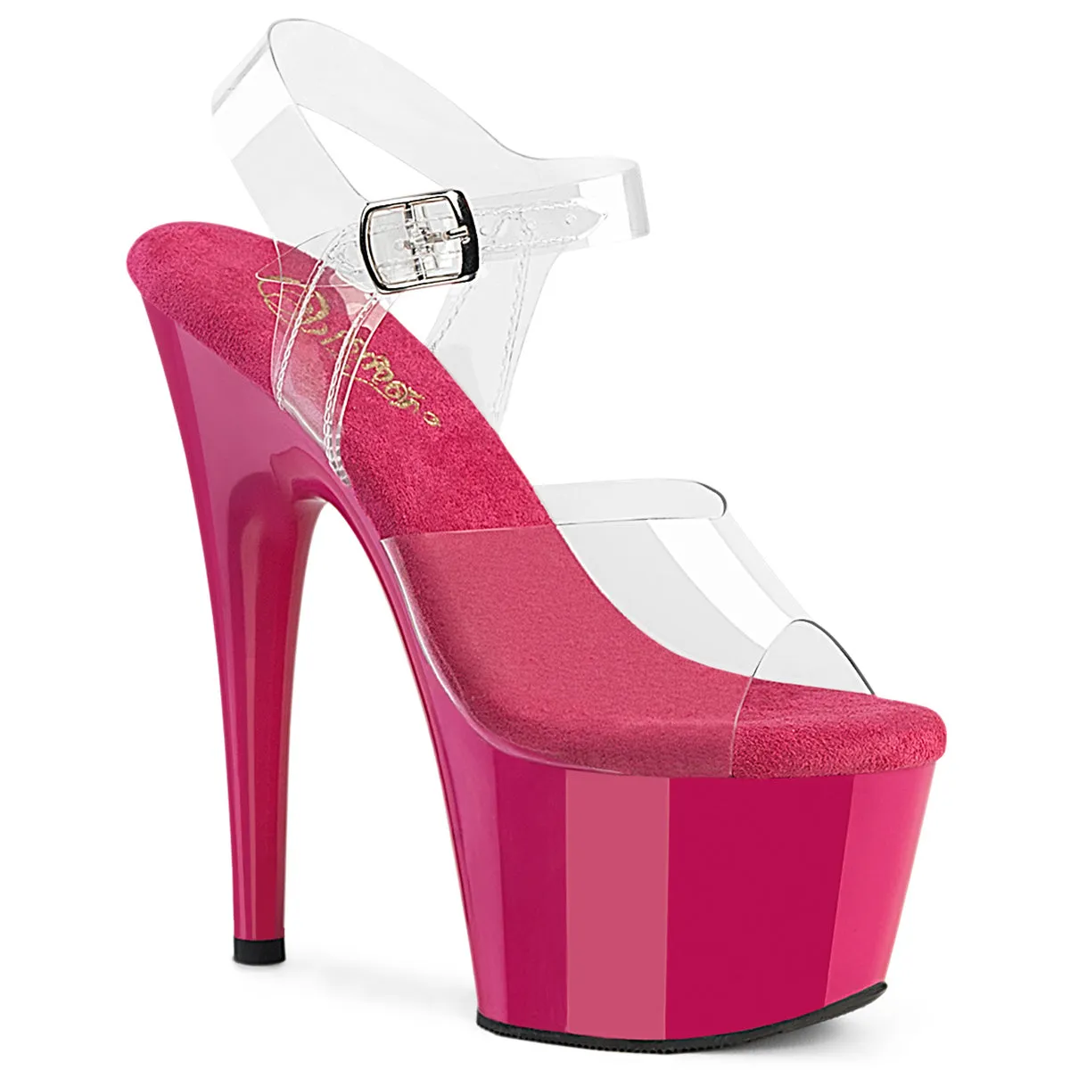 Pleaser Adore-708 Platform Ankle Strap Sandal In 10 Colors