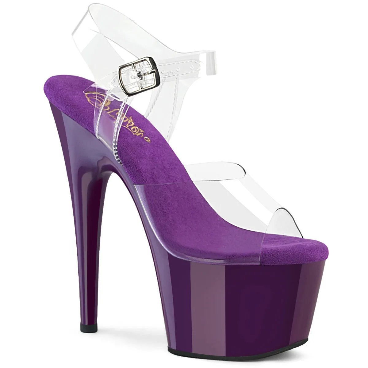 Pleaser Adore-708 Platform Ankle Strap Sandal In 10 Colors