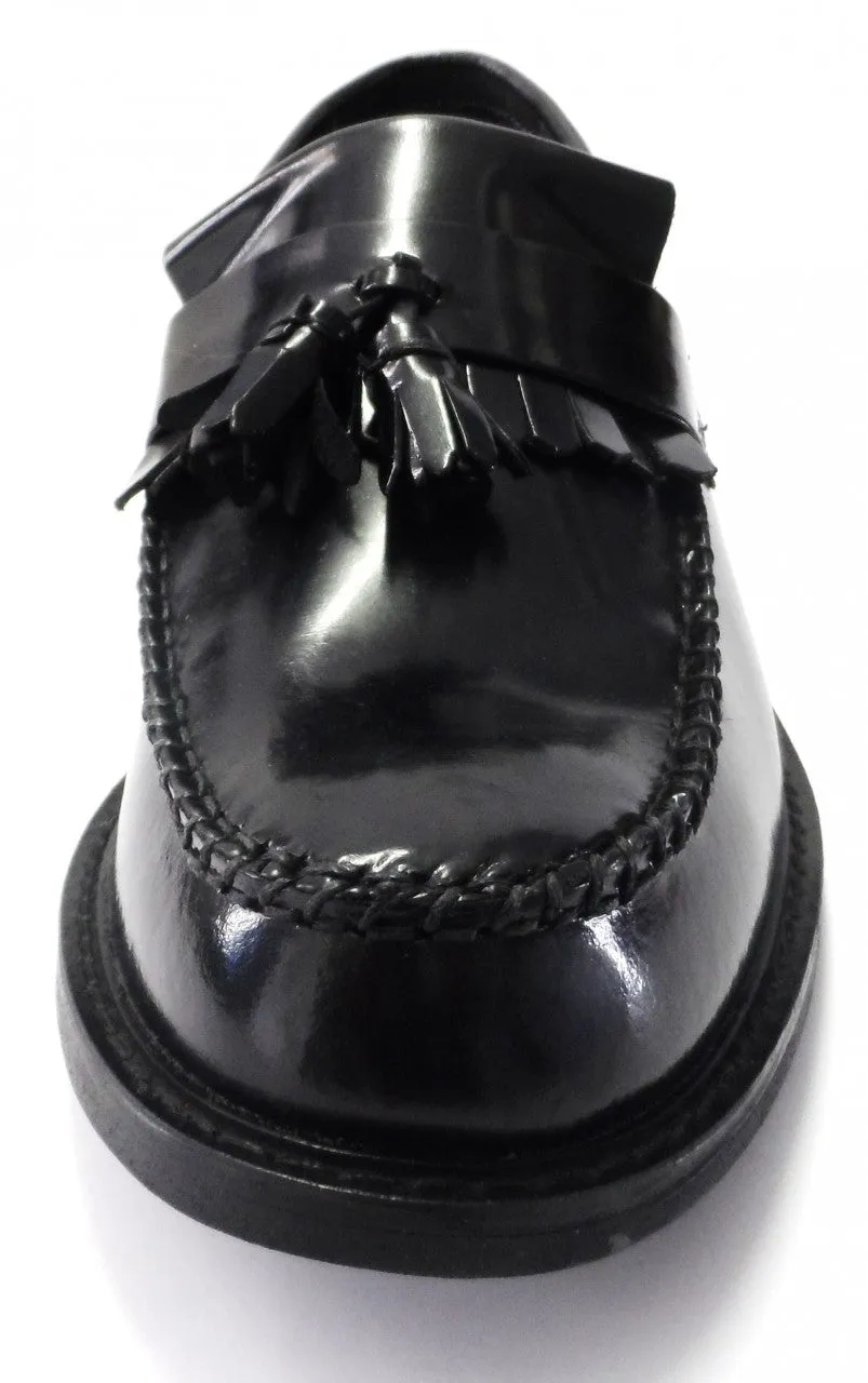 Roamers Classic Black Retro,Ska,Northern Soul RUDE BOY Tassel Loafers