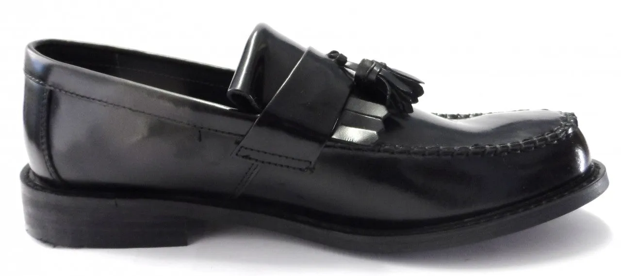 Roamers Classic Black Retro,Ska,Northern Soul RUDE BOY Tassel Loafers