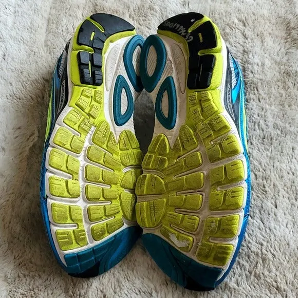 Saucony Ride 7 Blue Black Green Neutral Athletic Running Shoe Men's Size 8